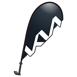 3D Clip on Paddle Flag - KIA - Qty. 1