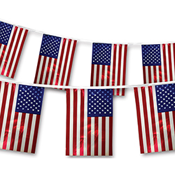 American Flag Pennants - Polyethylene - Qty. 1