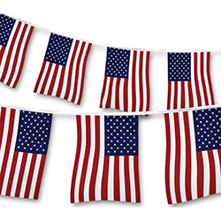 American Flag Pennants - Supreme Cloth - Qty. 1