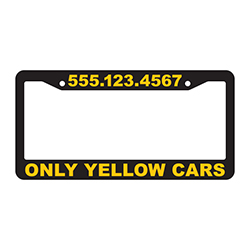 License Plate Frames - Raised Letter - Qty.  1