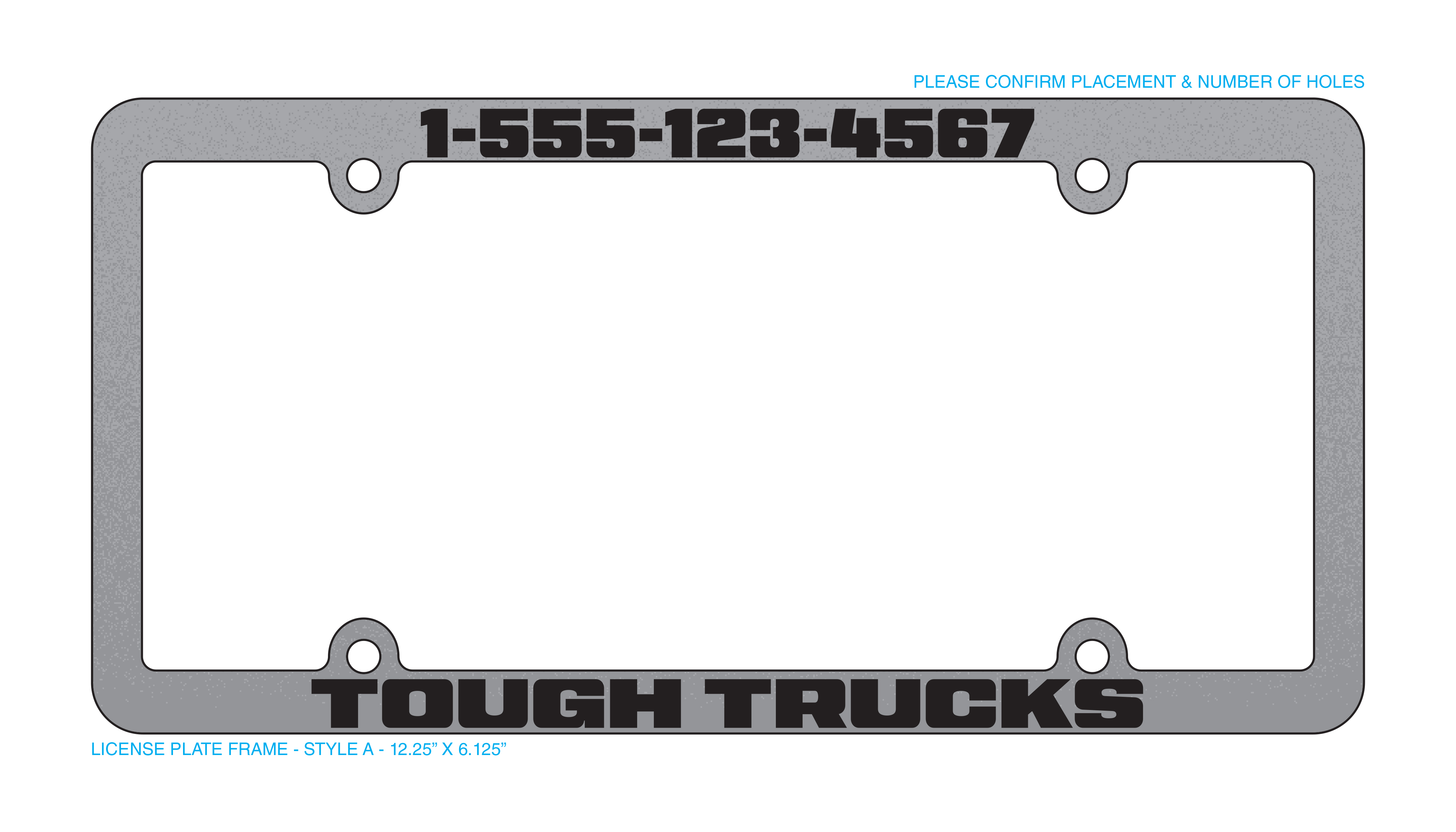 License Plate Frames - Satin Silver Chrome - Qty. 1
