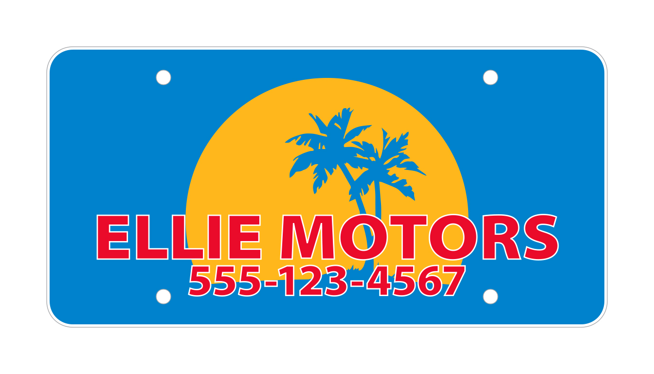 Custom Polyethylene Car Plate .023" - Qty. 1