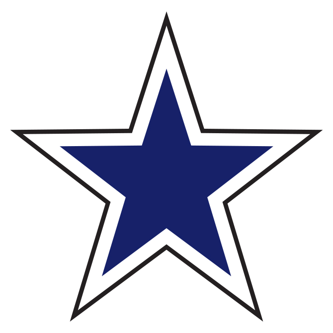 Window Sticker - Star - Blue & White - 5" - Qty. 12