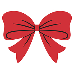 Window Sticker - HOLIDAY BOW - Qty. 12