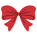 Window Sticker - HOLIDAY BOW - Qty. 12