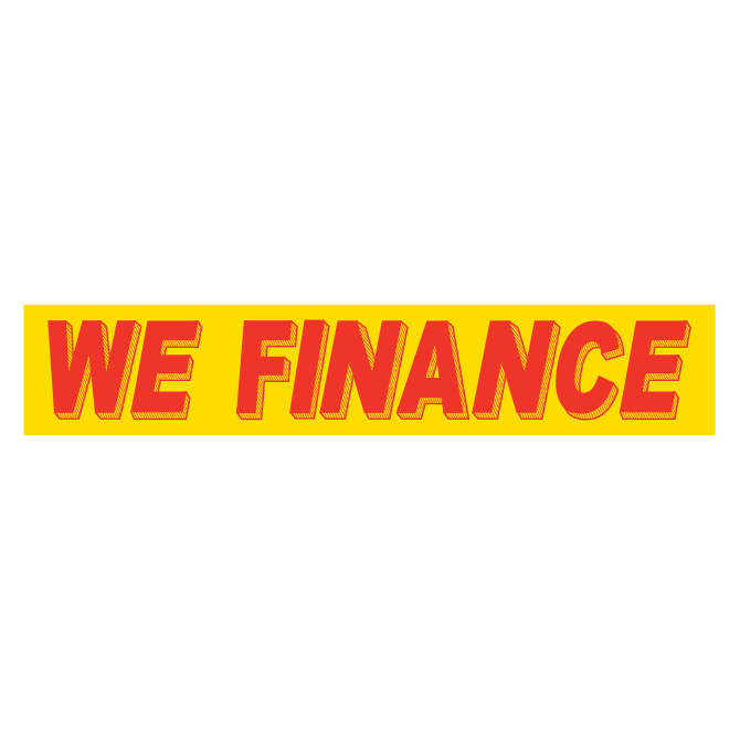 Yellow & Red Slogan - We Finance - Qty. 12