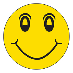 Window Sticker - Happy Face - 6" Diameter - Qty. 12