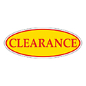 Window Sticker, Red on Yellow Oval, CLEARANCE - Qty. 12