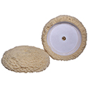 Velcro White Wool Buffing Pad - 7.5" x 1.5" - Qty. 1
