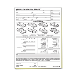 Vehicle Check In Report - 2 part - Qty. 100