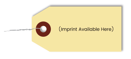 Imprinted Manila Tag With Wire Inserted - TWW-2 - Qty. 1 each