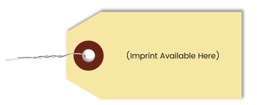 Imprinted Manila Tag With Wire Inserted - TWW-3 - Qty. 1 each