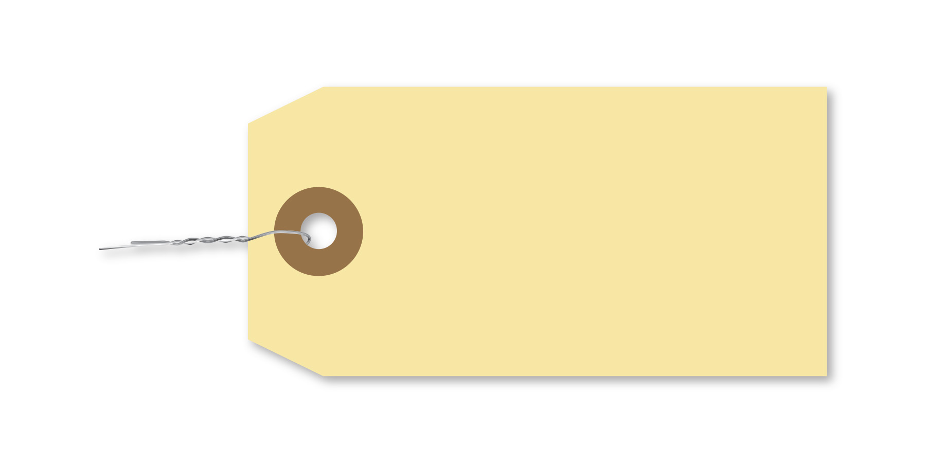 Manila Tag With Wire Inserted - TWW-3 - Qty. 1000
