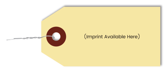 Imprinted Manila Tag With Wire Inserted - TWW-4 - Qty. 1 each