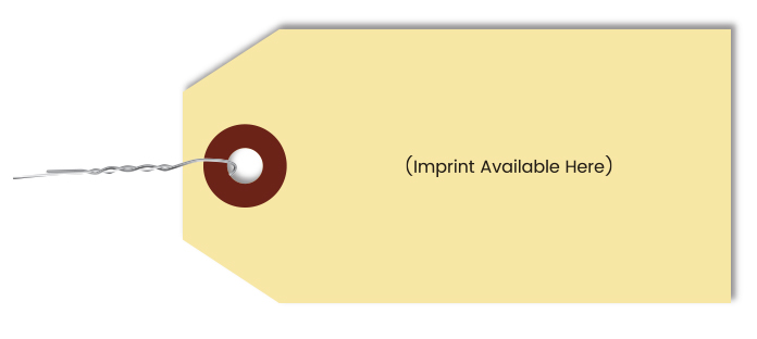 Imprinted Manila Tag With Wire Inserted - TWW-6 - Qty. 1 each