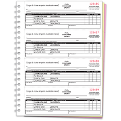 Fuel Purchase Order Book - NC-124-3-Fuel - 3 Part IMP, 200 per Book - Qty 1