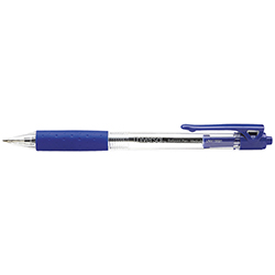 Retractable Ball Pen - 1 mm - Blue - Qty. 12 Per Box