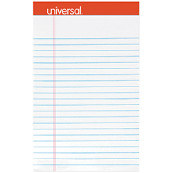 Writing Pad 5" x 8" - White - Qty. 50 Sheets per pad, 12 Pads Per Pack