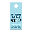 Sanitized Hang Tags - Blue - 3 2/3" X 8 1/2" - Qty. 100 per pack