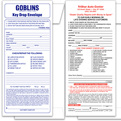 Key Drop Envelope, Personalized - Small - White -  Qty. 1 each