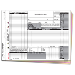 Repair Order - RO-665-4 - 4 Part  - Imprinted - Qty 1 each