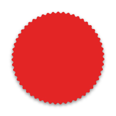 CSI Custom Labels - RED FLUORESCENT - Qty. 1 each