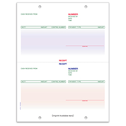 Laser Cash Receipt, Pre Printed - LZR-CR - Imprinted - Qty. 1 each