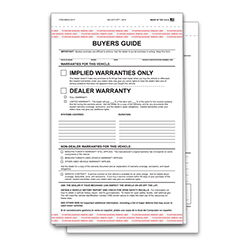 Buyers Guide - BG-2017-2PT - IW-E - Implied Warranty - Qty. 100