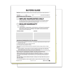 Buyer Guide - Implied Warranty, 2 Part - File Copy - Qty. 100