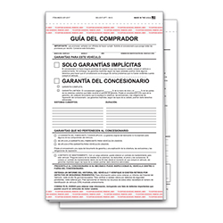 Buyers Guide - Implied Warranty - 2 Part - Spanish - Qty. 100