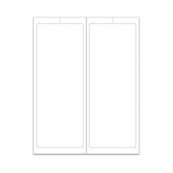 8.5x11 2up w/Vert Perf Lsr Wdw Stckr, CSTM, P/A 1 Part- 4 sides -Qty. 1
