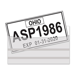 License Plate Tag Bags with Adhesive - Qty. 100