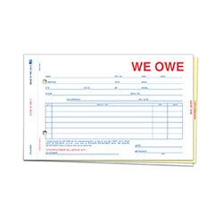 We Owe - SA-1506-3 - 3 Part - Qty.100