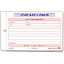 Avoid Verbal Orders Book - Generic, 2 Part - Qty. 1
