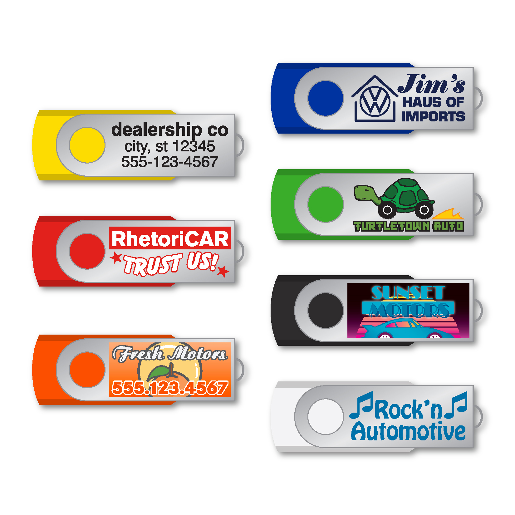 USB Flash Drive - 8 GB Basic Style - Imprinted -  Qty 1