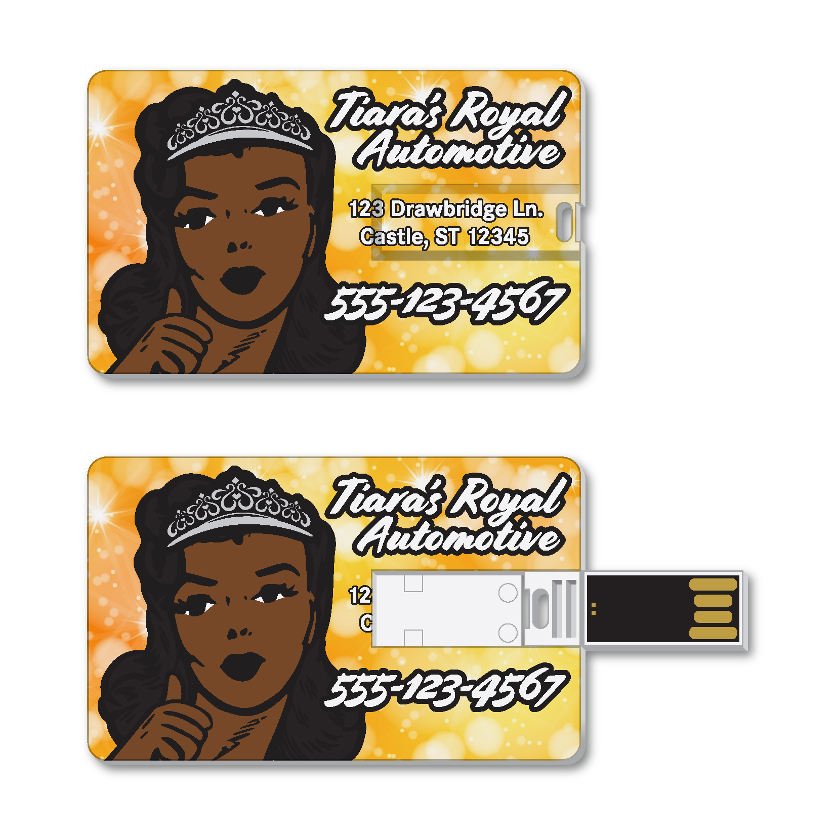 USB Flash Drive - 8 GB Credit Card Style - Imprinted -  Qty 1