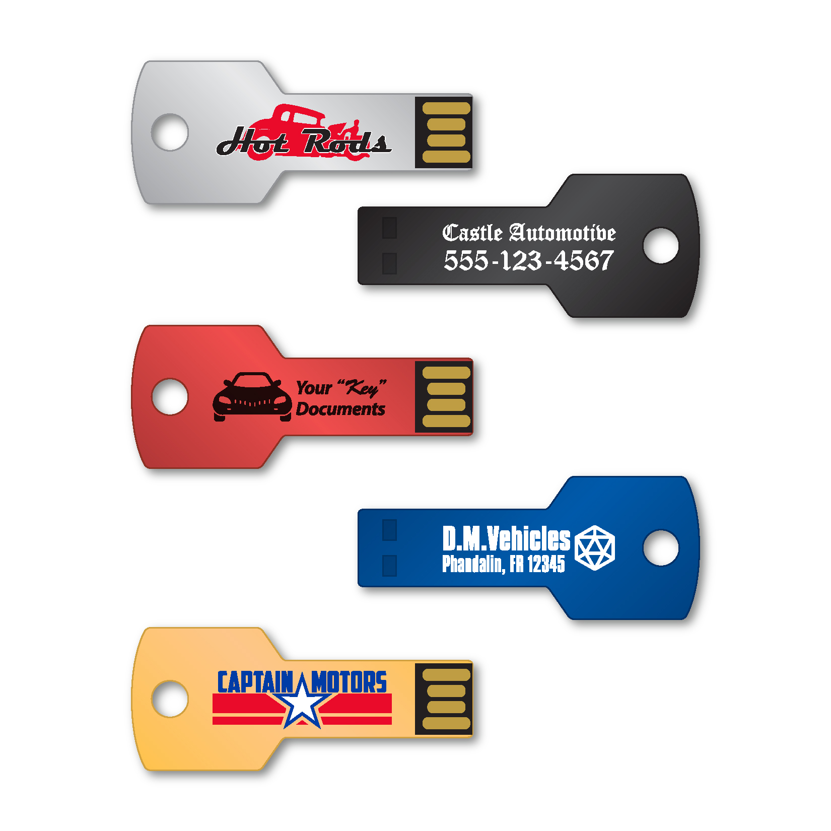 USB Flash Drive - 32 GB Key Style - 2-1/4" X 1" - Imprinted -  Qty 1