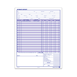 Body Shop Repair Estimate, Form 45 - Qty 100