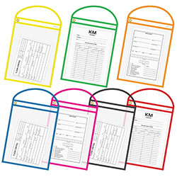 Neon Stitched Work Ticket Holders