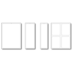 Blank Addenddum Stickers with Permanent Adhesive